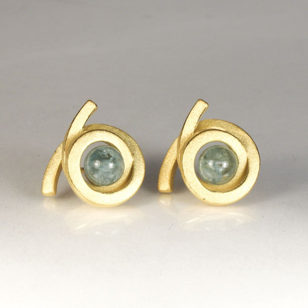 OST P11 - Ohrstecker Perl-Spirale