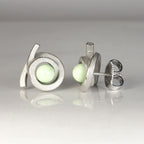 OST P11 - Ohrstecker Perl-Spirale